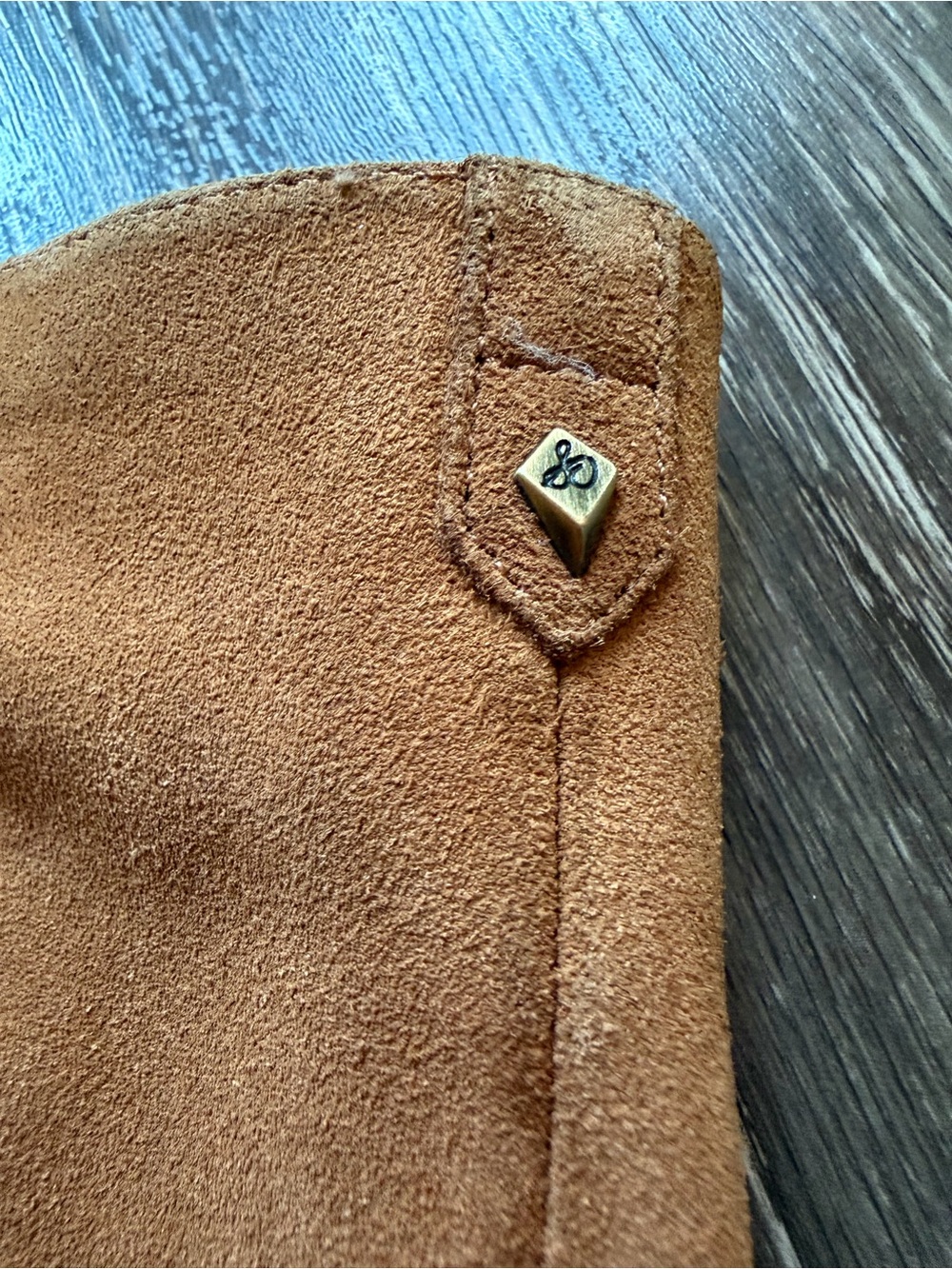 Sam Edelman Victoria Slouch Pull-On Boot in Golden Caramel Suede - Picture 8 of 14